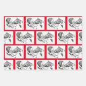 Kerstmis en kerstman inpakpapier vel (Voorkant 2)