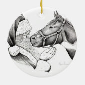 Kerstmis en kerstman keramisch ornament (Achterkant)