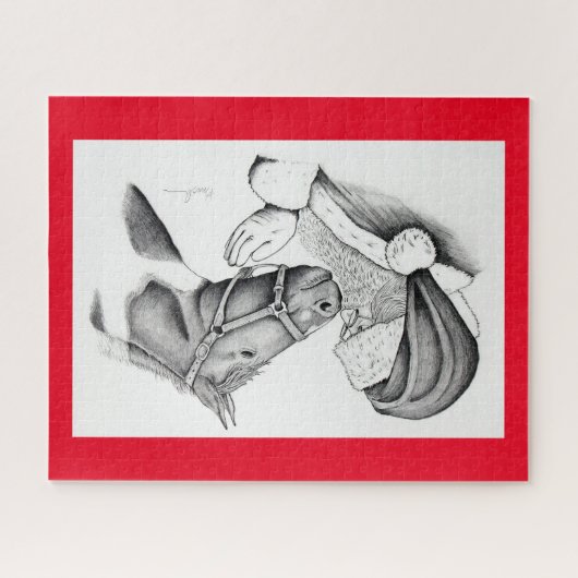 Kerstmis en kerstman legpuzzel (Horizontaal)