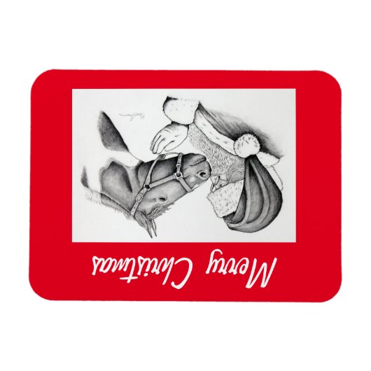 Kerstmis en kerstman magneet (Horizontaal)