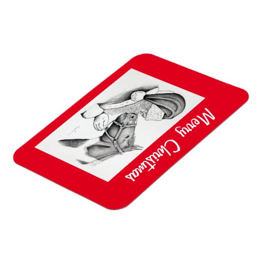 Kerstmis en kerstman magneet (Linkerzijde)