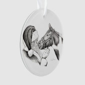 Kerstmis en kerstman ornament (voorkant)