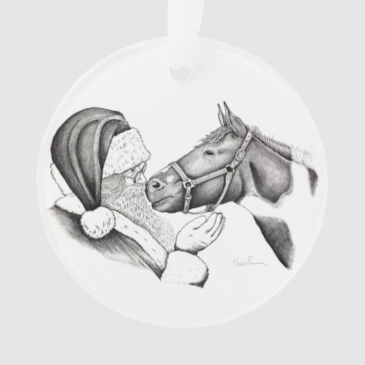 Kerstmis en kerstman ornament (voorkant)