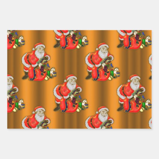 Kerstmis en kerstmis inpakpapier vel (Voorkant)