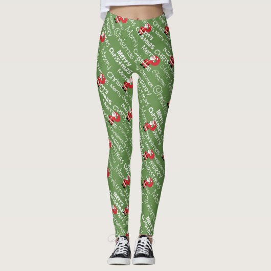 Kerstmis en kerstmis leggings (Voorkant)