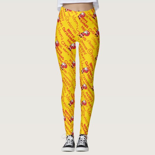 Kerstmis en kerstmis leggings (Voorkant)