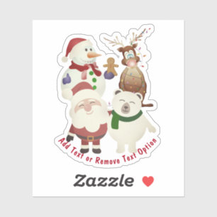 Kerstmis en kerstmis sticker