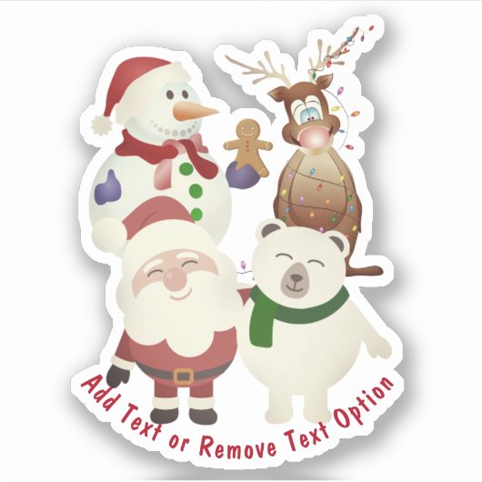 Kerstmis en kerstmis sticker (Voorkant)