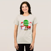 Kerstmis en kerstmis Tri-Blend shirt (Voorkant volledig)