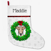 Kerstmis en lichtgewicht — Fawn & white Grote Kerstsok (Voorkant)