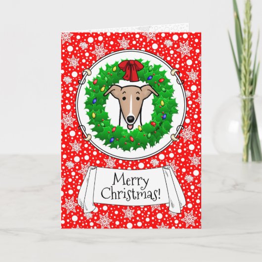 Kerstmis en lichtgewicht — Fawn & white Kaart (Voorkant)
