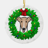 Kerstmis en lichtgewicht — Fawn & white Keramisch Ornament (Voorkant)