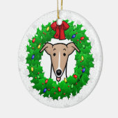 Kerstmis en lichtgewicht — Fawn & white Keramisch Ornament (Links)