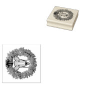 Kerstmis en lichtgewicht — Fawn & white Rubberstempel (Gestempeld)