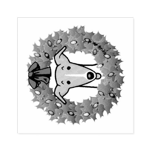 Kerstmis en lichtgewicht — Fawn & white Rubberstempel (Afrduk)