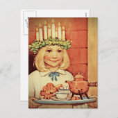 Kerstmis en Lucia Day Karin Feestdagenkaart (Voorkant / Achterkant)