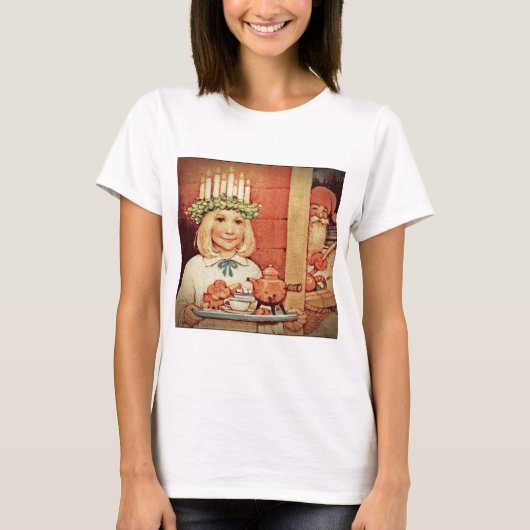 Kerstmis en Lucia Day Karin T-shirt (Voorkant)
