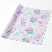 Kerstmis en macarons cadeaupapier (Uitgerold)