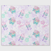 Kerstmis en macarons cadeaupapier (Vlak)