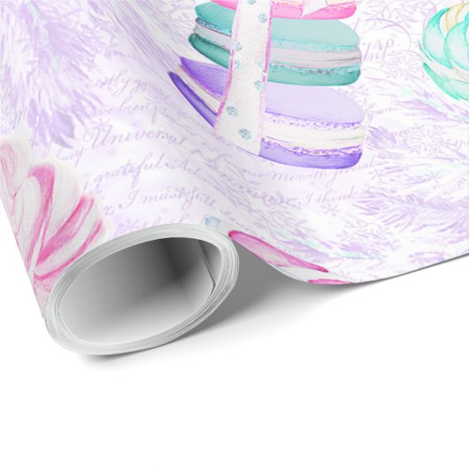 Kerstmis en macarons cadeaupapier (Rol Hoek)