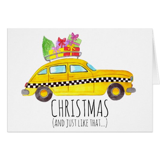Kerstmis en net als die New York Taxi Cab. (Voorkant Horizontaal)