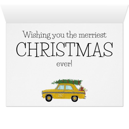 Kerstmis en net als die New York Taxi Cab. (Binenzijde Horizontaal (Onderkant))