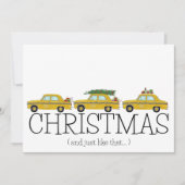 Kerstmis... en net als die New York taxi's Feestdagenkaart (Voorkant)