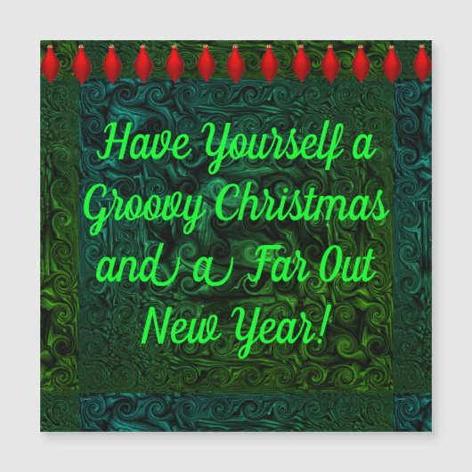 Kerstmis en Nieuwjaar Magnet (Voorkant)