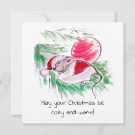 Kerstmis en Nieuwjaar met een kleine muis