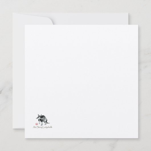 Kerstmis en Nieuwjaar met een kleine muis (Achterkant)