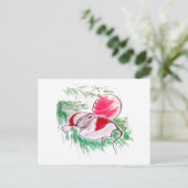 Kerstmis en Nieuwjaar met een kleine muis Briefkaart (Staand voorkant)