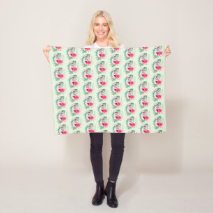 Kerstmis en Nieuwjaar met een kleine muis Fleece Deken