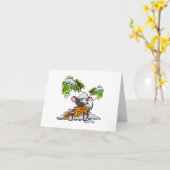 Kerstmis en Nieuwjaar muis met een kegel Kaart (Gele Bloem)
