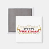 Kerstmis en Nieuwjaar ontwerp Magneet (Voorkant / Achterkant)