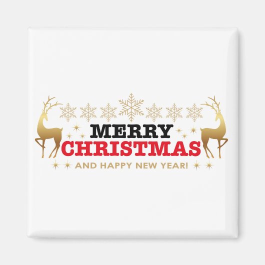 Kerstmis en Nieuwjaar ontwerp Magneet (Voorkant)
