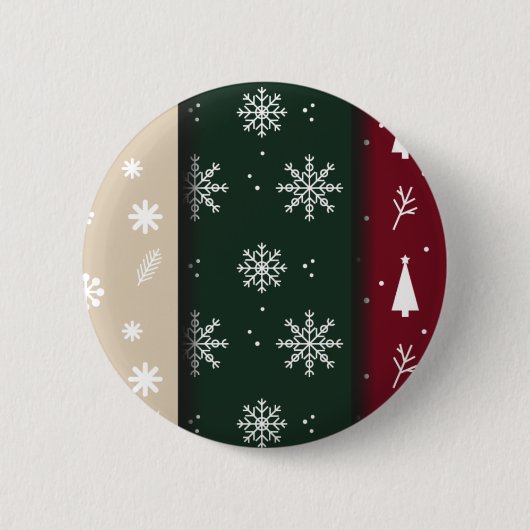 Kerstmis en Nieuwjaar ontwerp Ronde Button 5,7 Cm (Voorkant)