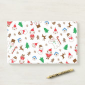 Kerstmis en nieuwjaar post-it® notes (Op bureau)