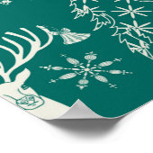 Kerstmis en Nieuwjaar rode feestachtergrond, xma Poster (Hoek)