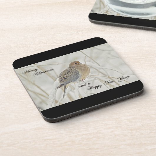 Kerstmis en nieuwjaars groet - rouwbaard drankjes onderzetter (Linkerzijde)