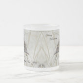 Kerstmis en nieuwjaars groet - rouwbaard matglas koffiemok (Center)