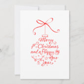 Kerstmis en nieuwjaarsfeest feestdagenkaart (Voorkant)