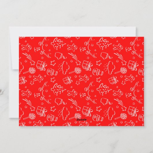 Kerstmis en nieuwjaarsfeest feestdagenkaart (Achterkant)