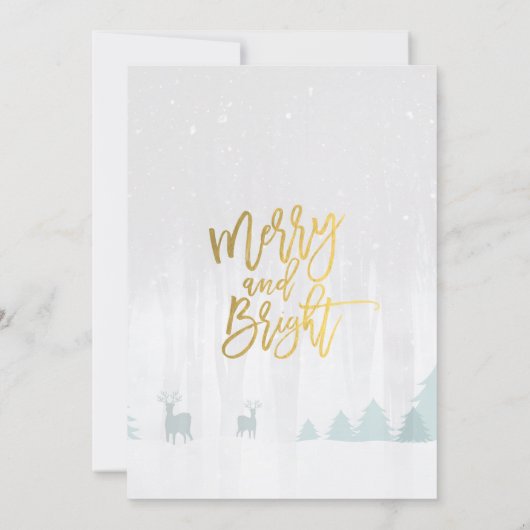 Kerstmis en nieuwjaarsfeest Pine Poinsettia Kaart (Achterkant)