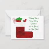 Kerstmis en nieuwjaarsjaren die 3 briefkaart opsla (Achterkant)