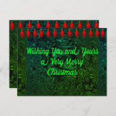 Kerstmis en nieuwjaarskaart briefkaart (Voorkant / Achterkant)