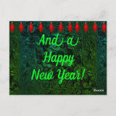 Kerstmis en nieuwjaarskaart briefkaart (Achterkant)