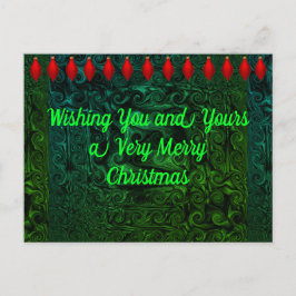 Kerstmis en nieuwjaarskaart briefkaart