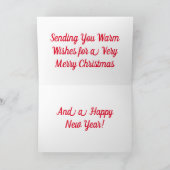 Kerstmis en nieuwjaarskaart feestdagen kaart (Binnen)