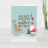 Kerstmis en nieuwjaarskaart