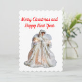 Kerstmis en nieuwjaarskaart kaart (Staand voorkant)